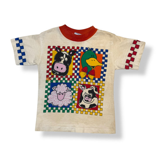 Vintage Farm Animal Ringer 4T
