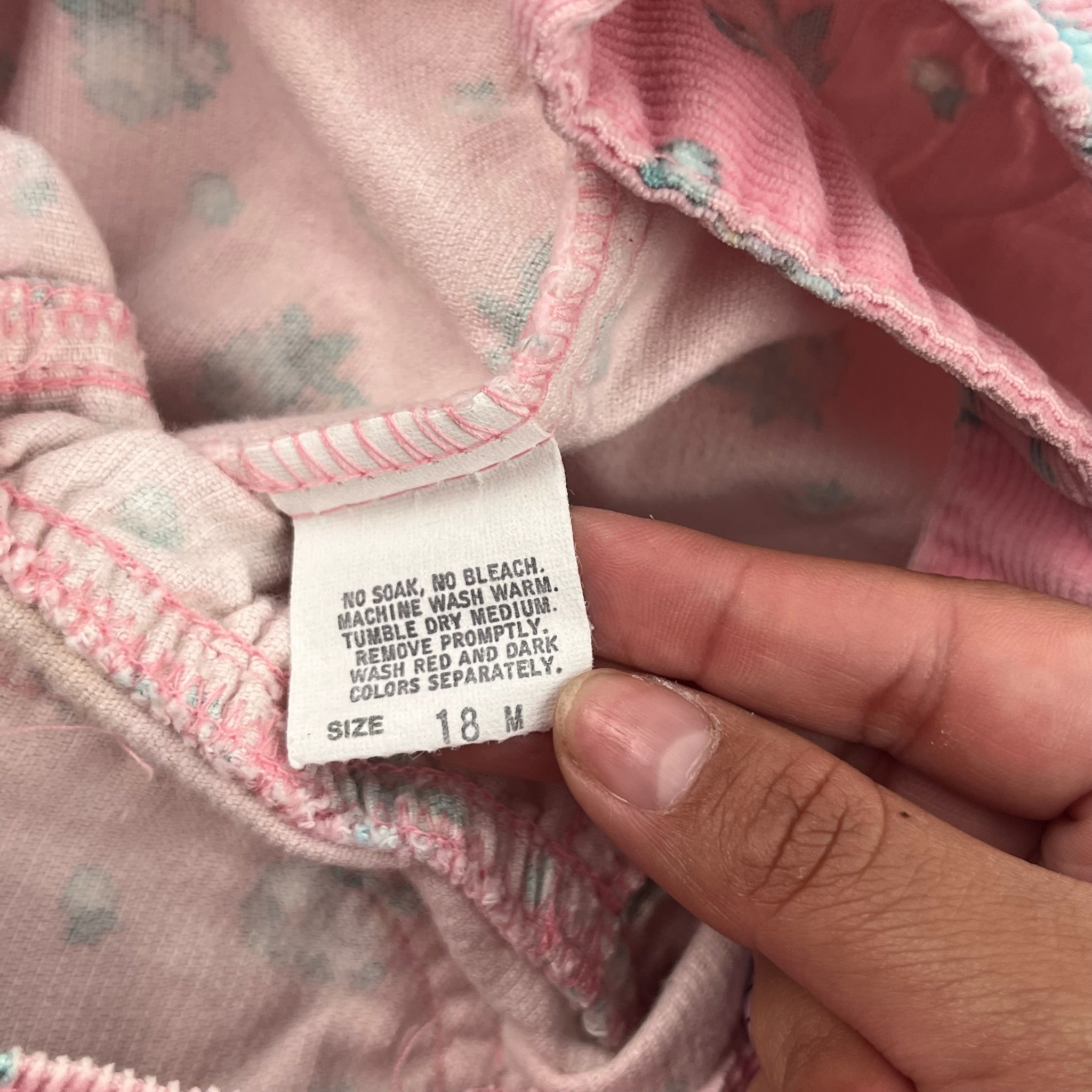 Vintage OshKosh Corduroy Floral Overalls 12 mo