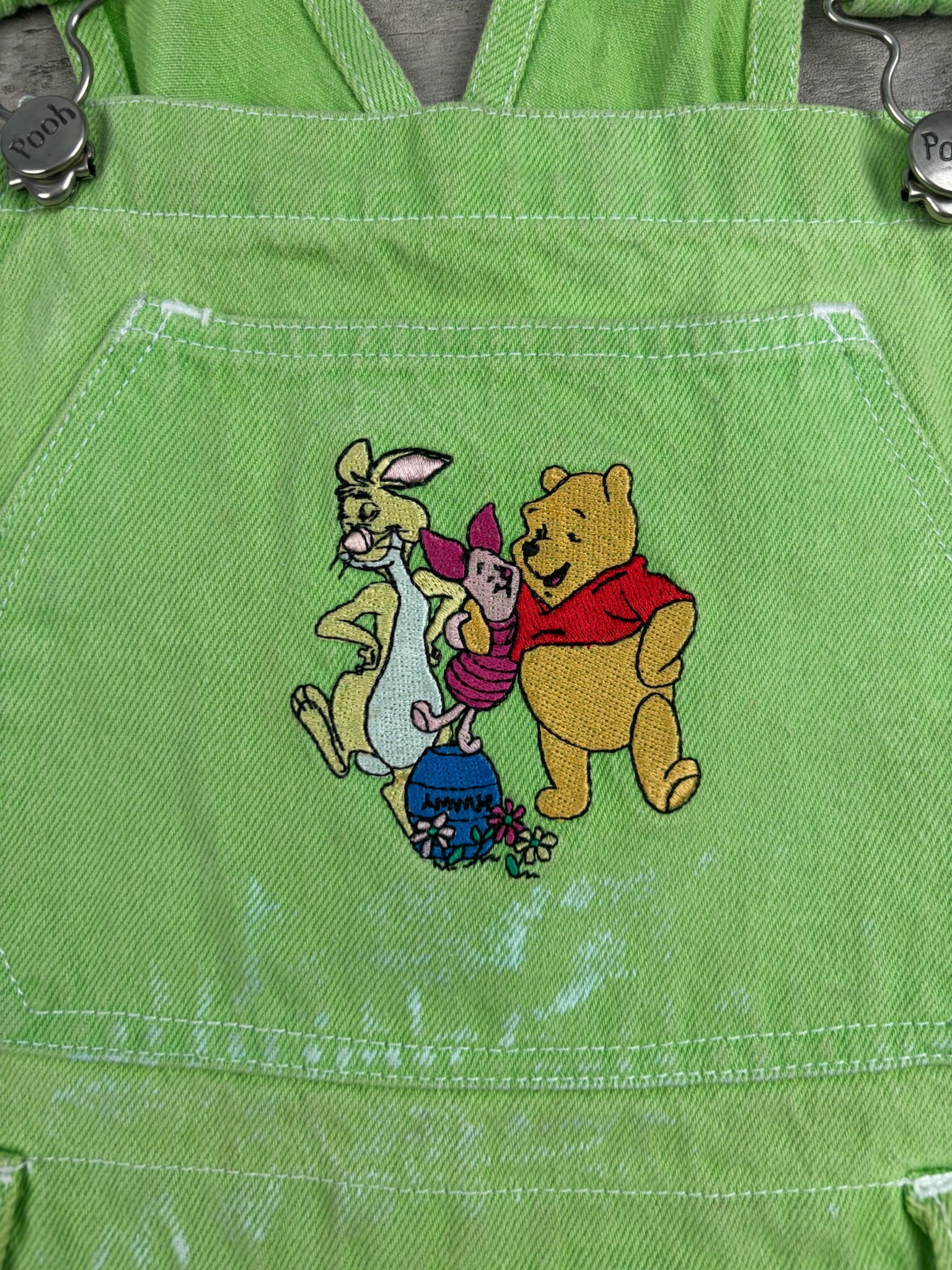 Vintage Winnie The Pooh Shortalls Youth Medium