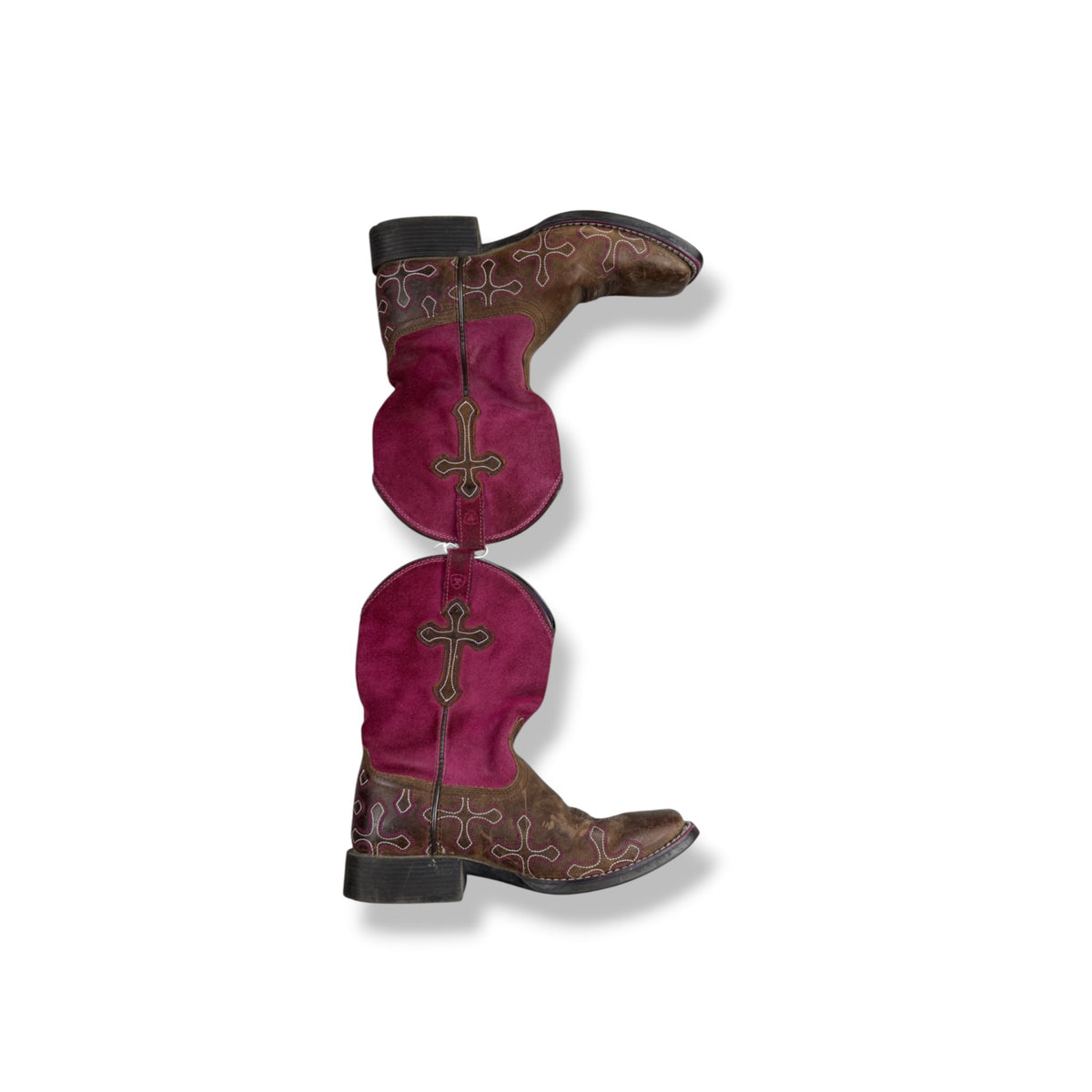 Y2K Western Cross Embroidered Boots 2Y