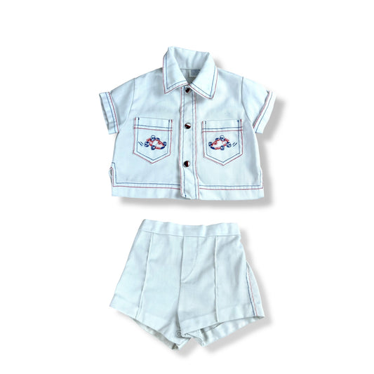 Vintage 70’s Racer Set 3-6 Months