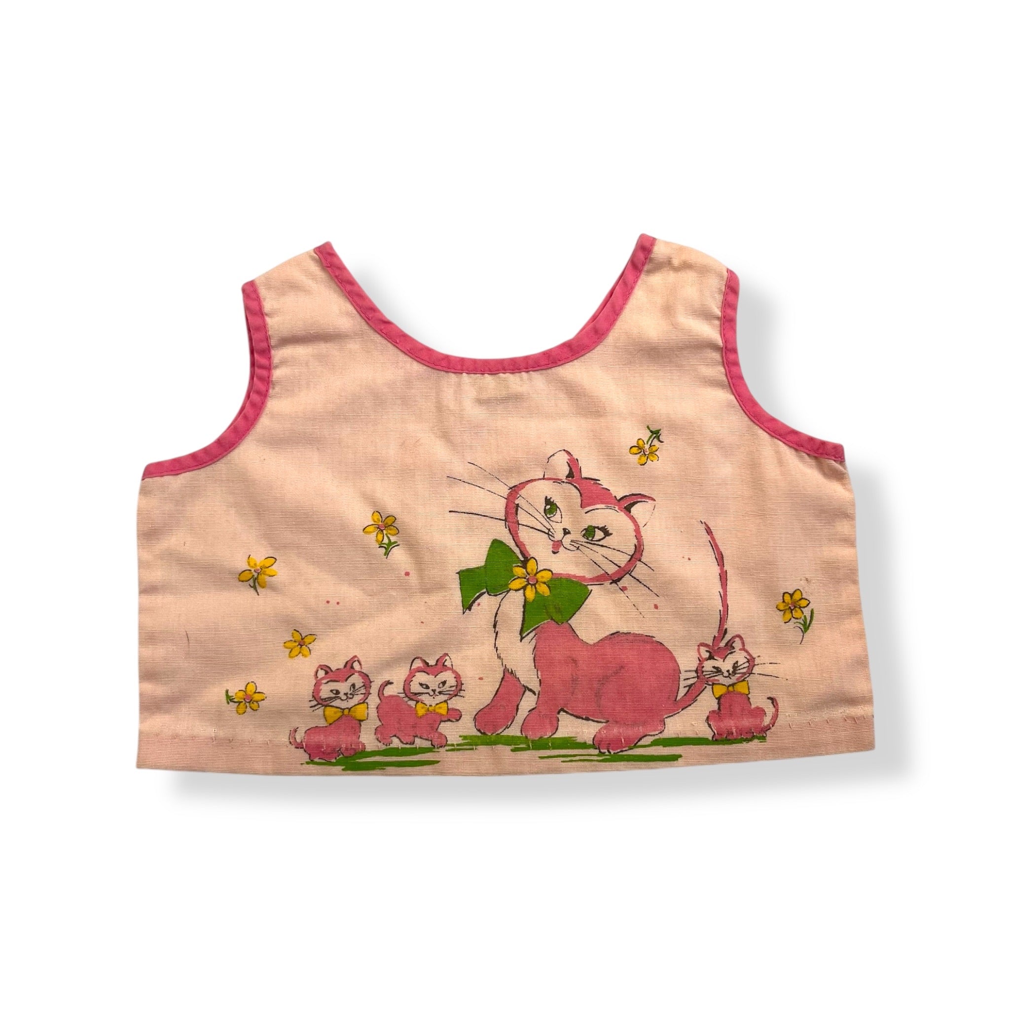 Vintage Cat Crop Tank 9-12 Months