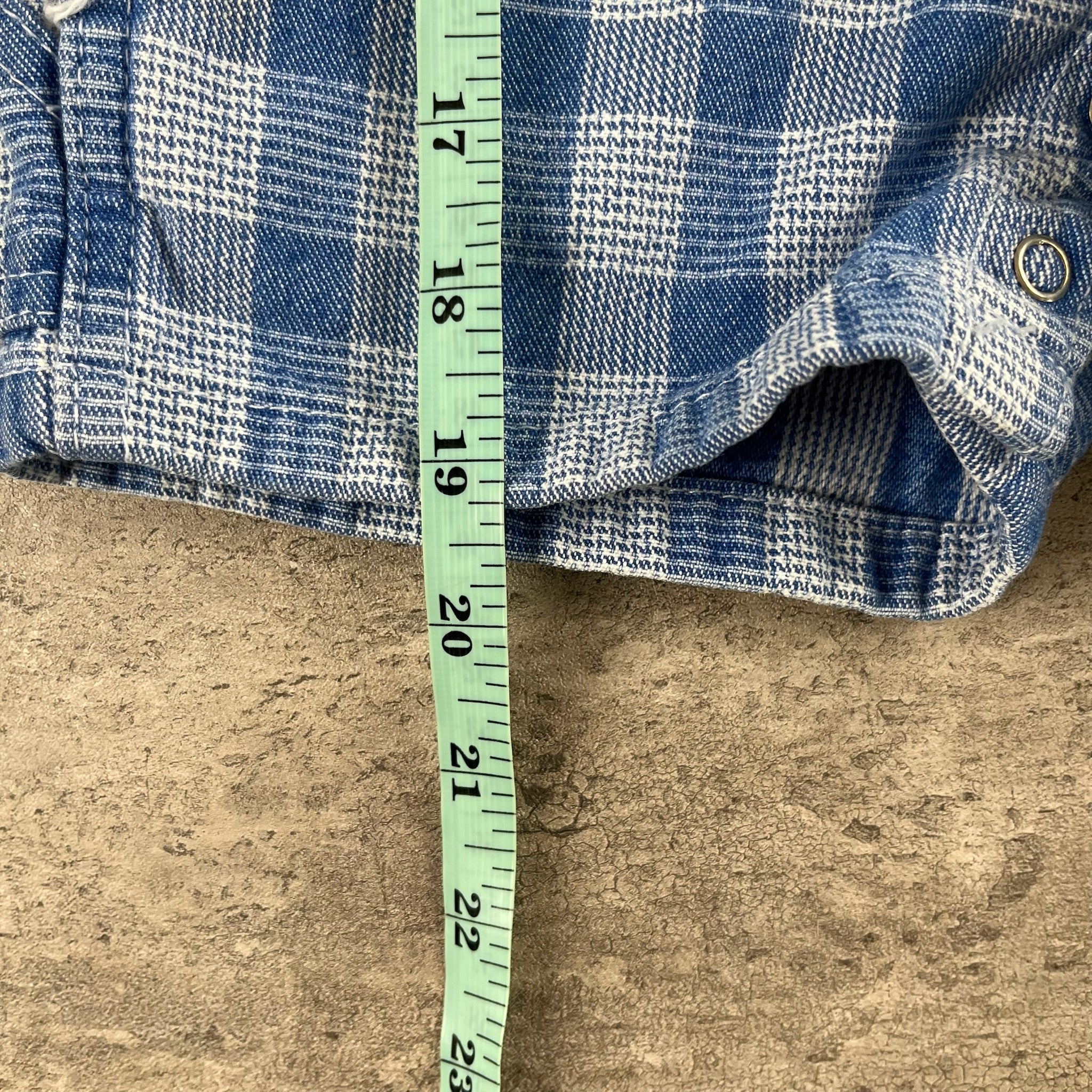 Vintage Lee Gingham Denim Shortalls 18 Months