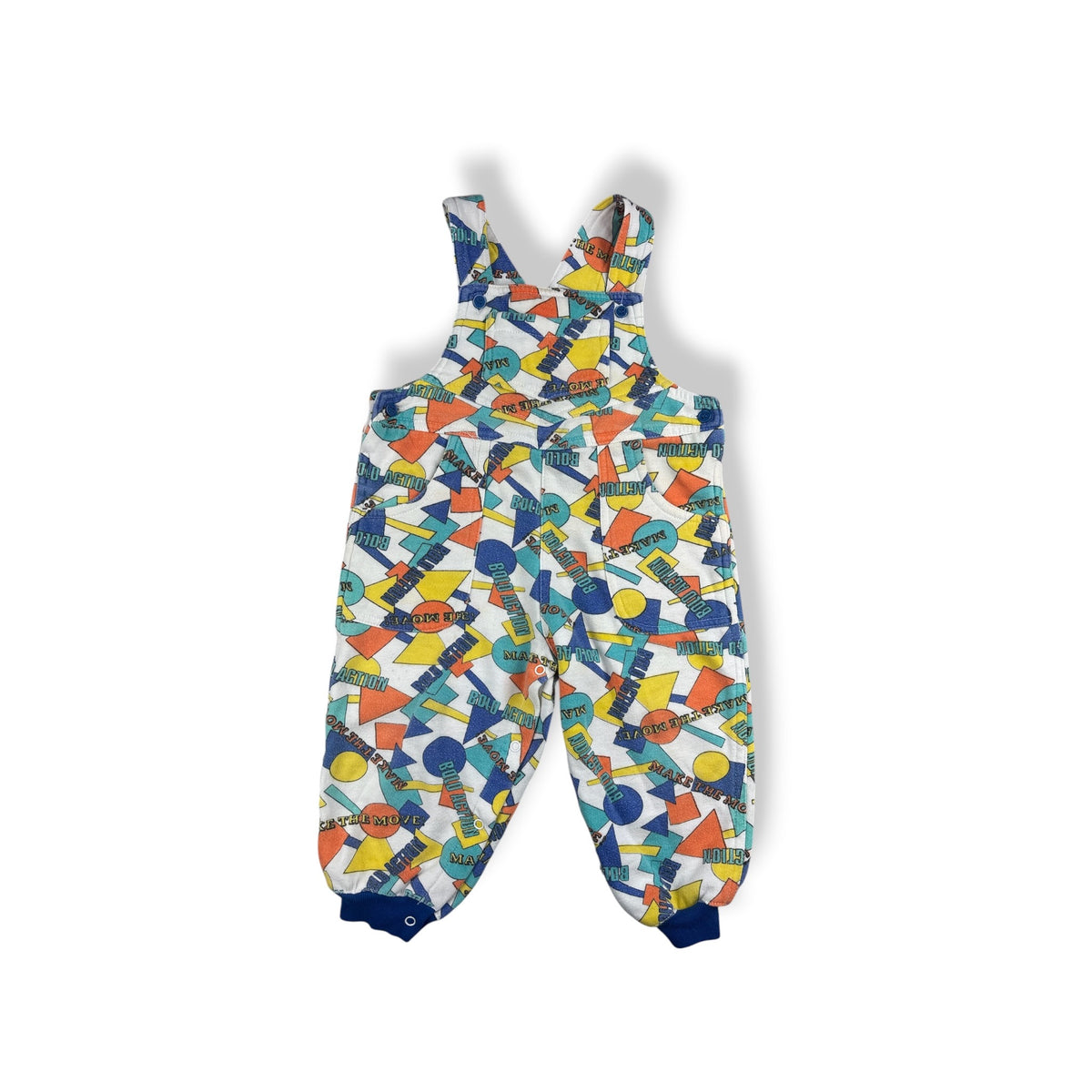 Vintage Geometric Overalls 2T