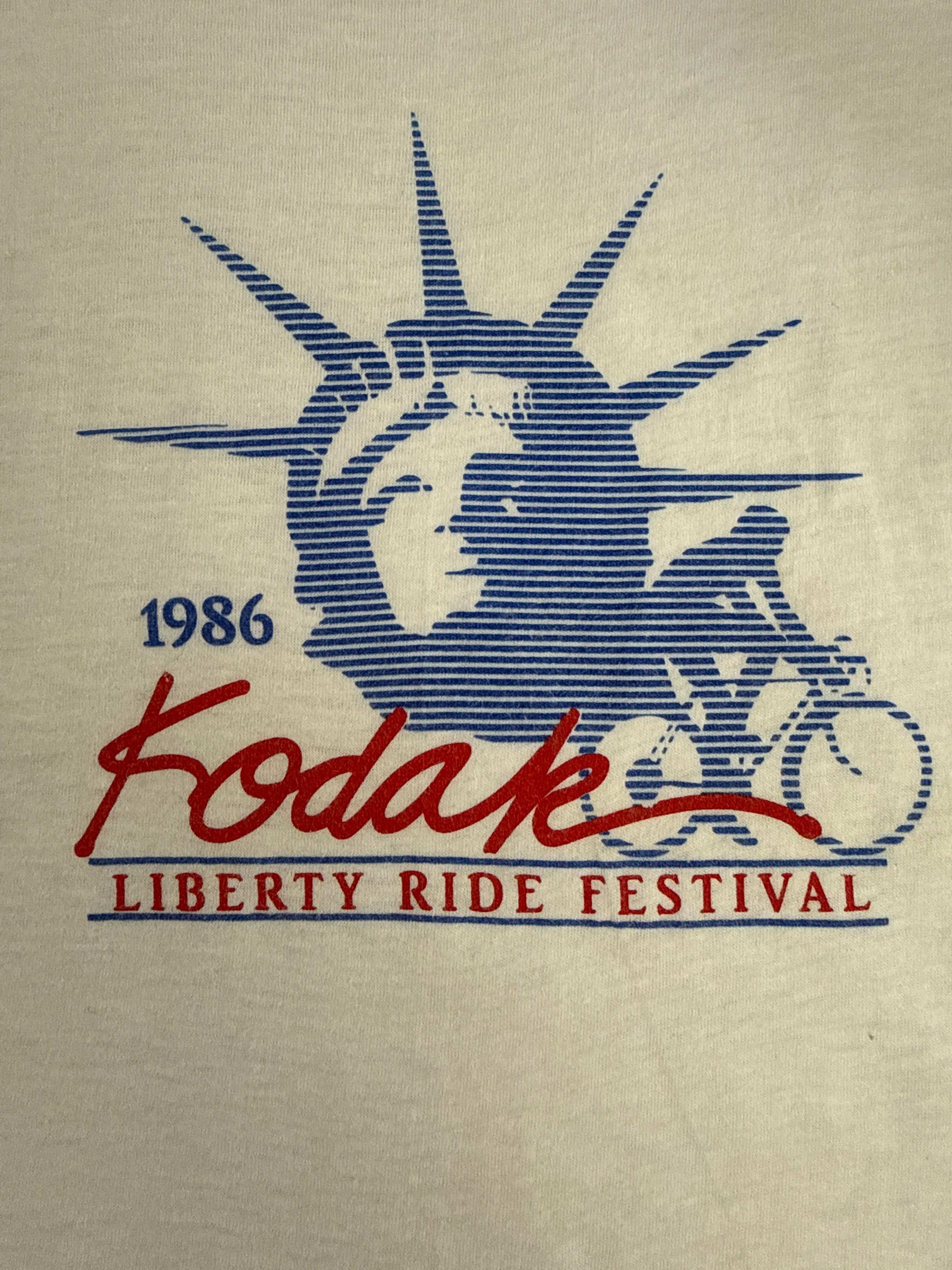 Vintage '86 Kodak Liberty Ride Festival Ringer 5/6T