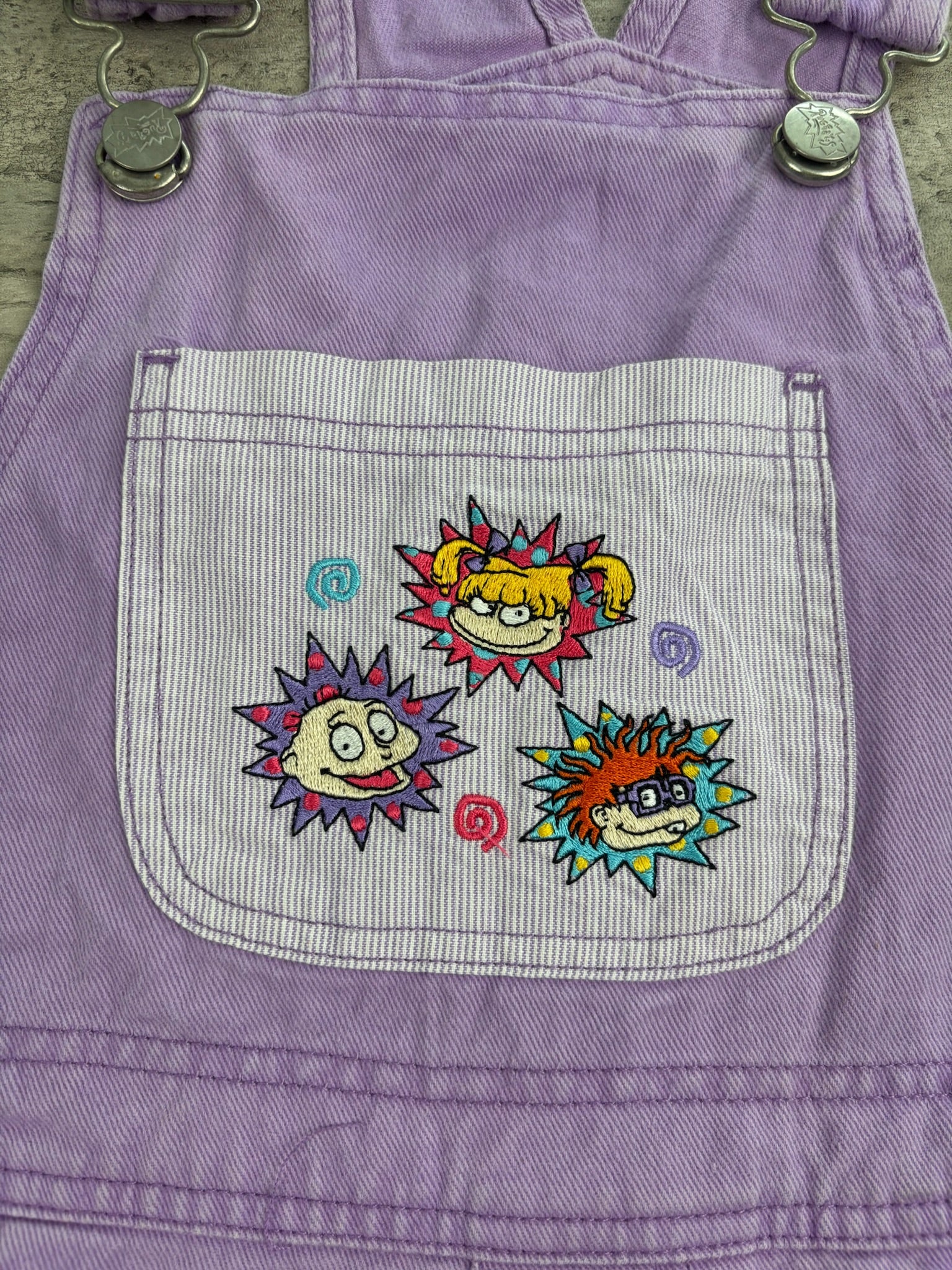 Vintage Rugrats Shortalls Youth Large