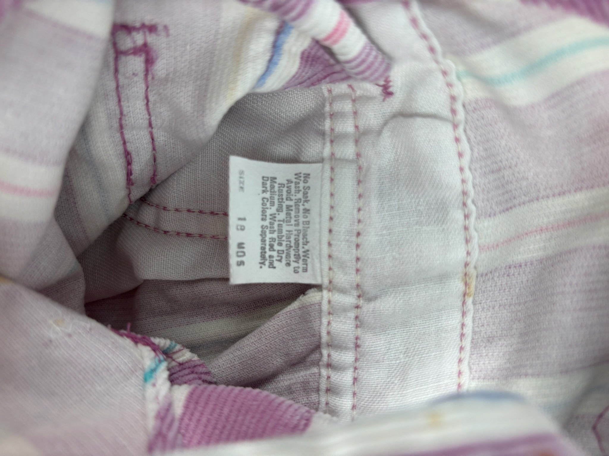 Vintage OshKosh Striped Overalls 2T