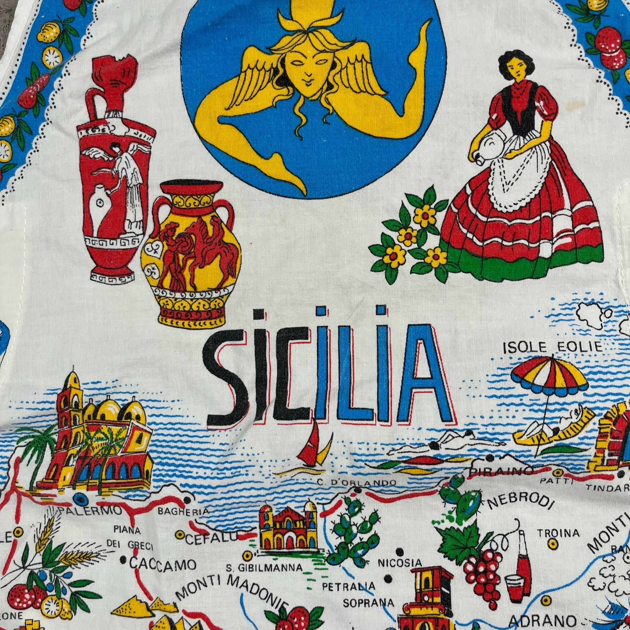Vintage Sicily Apron Adult Small