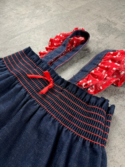 Vintage Health-tex Denim Cherry Dress 2T