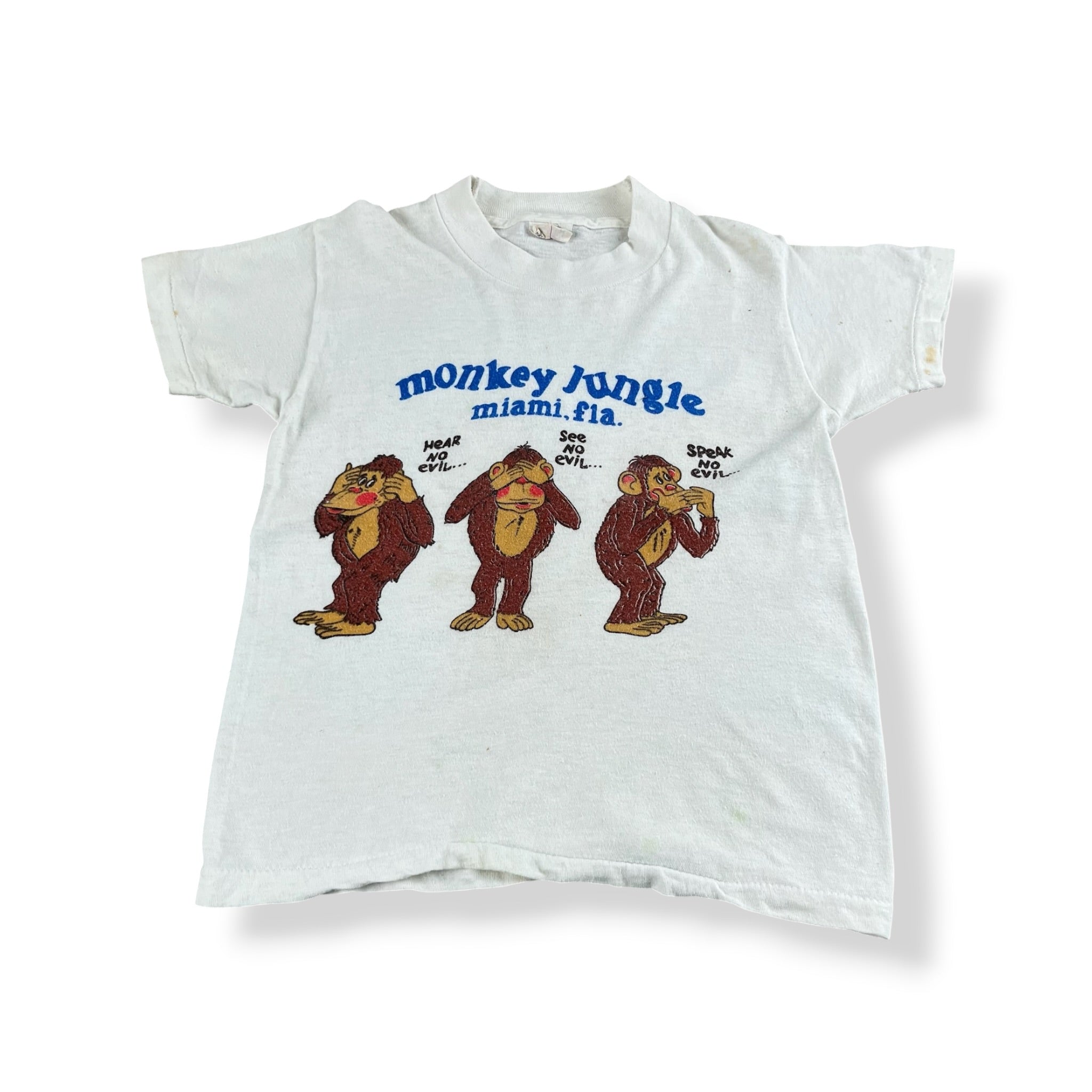 Vintage Monkey Jungle Miami Souvenir Shirt 3T