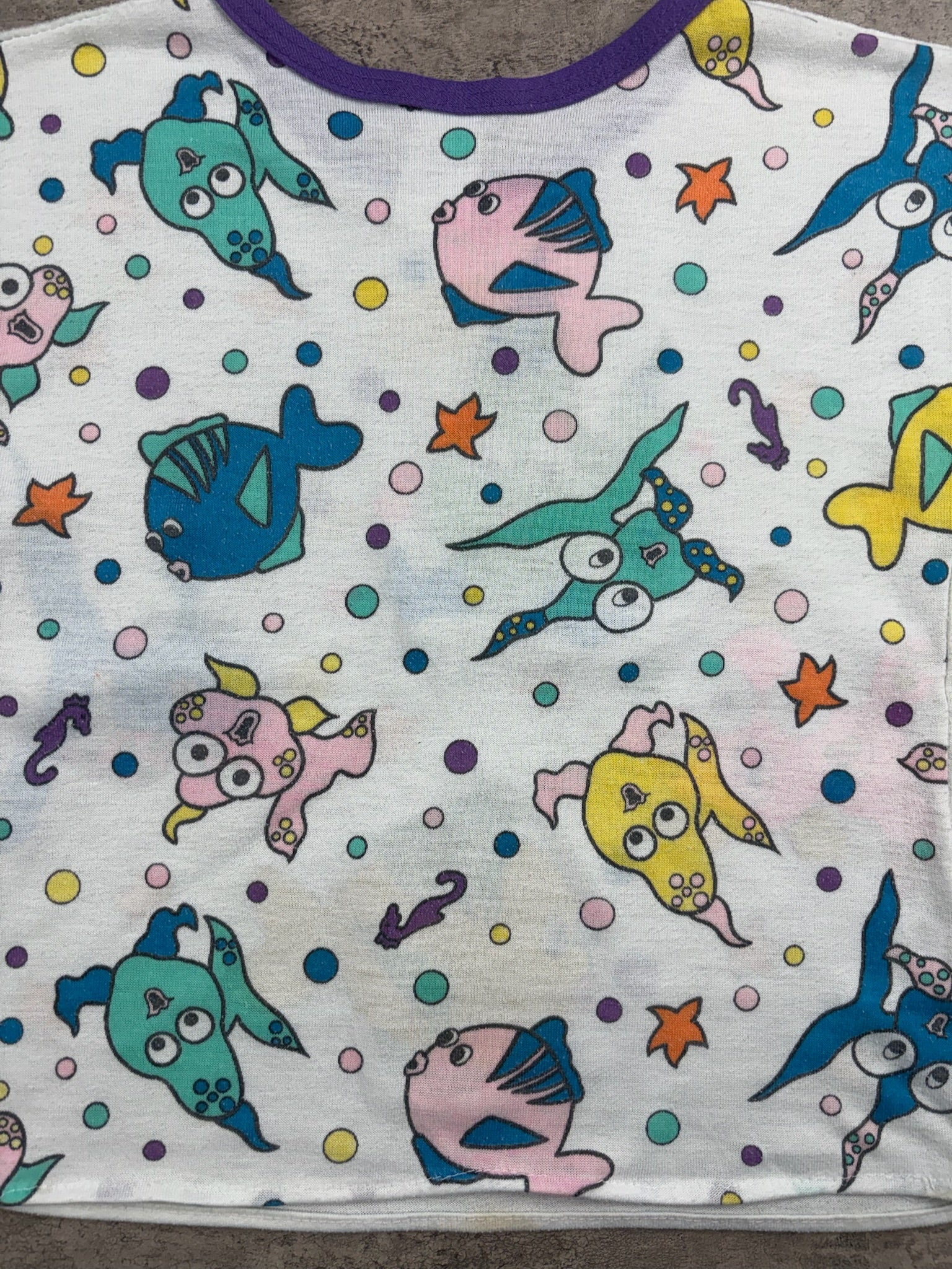 Vintage Fish Pj Top 3/4T