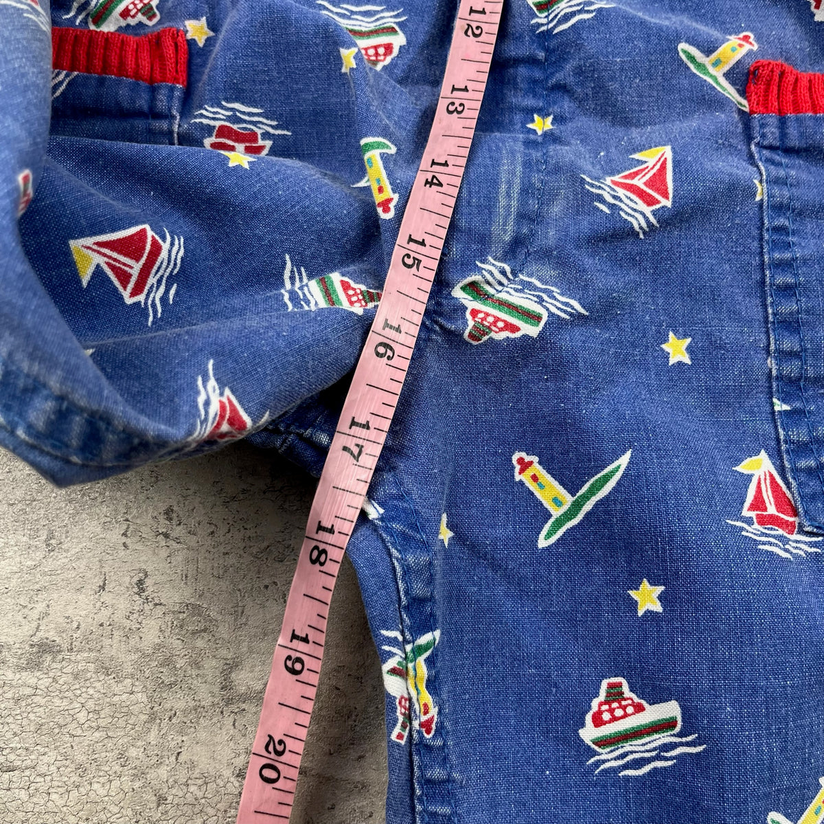 Vintage OshKosh Boat Overalls 18M