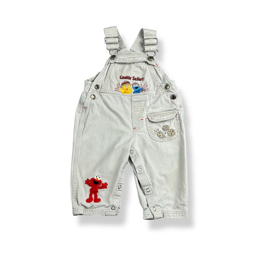 Y2K Sesame Street Overalls 6-9 Months