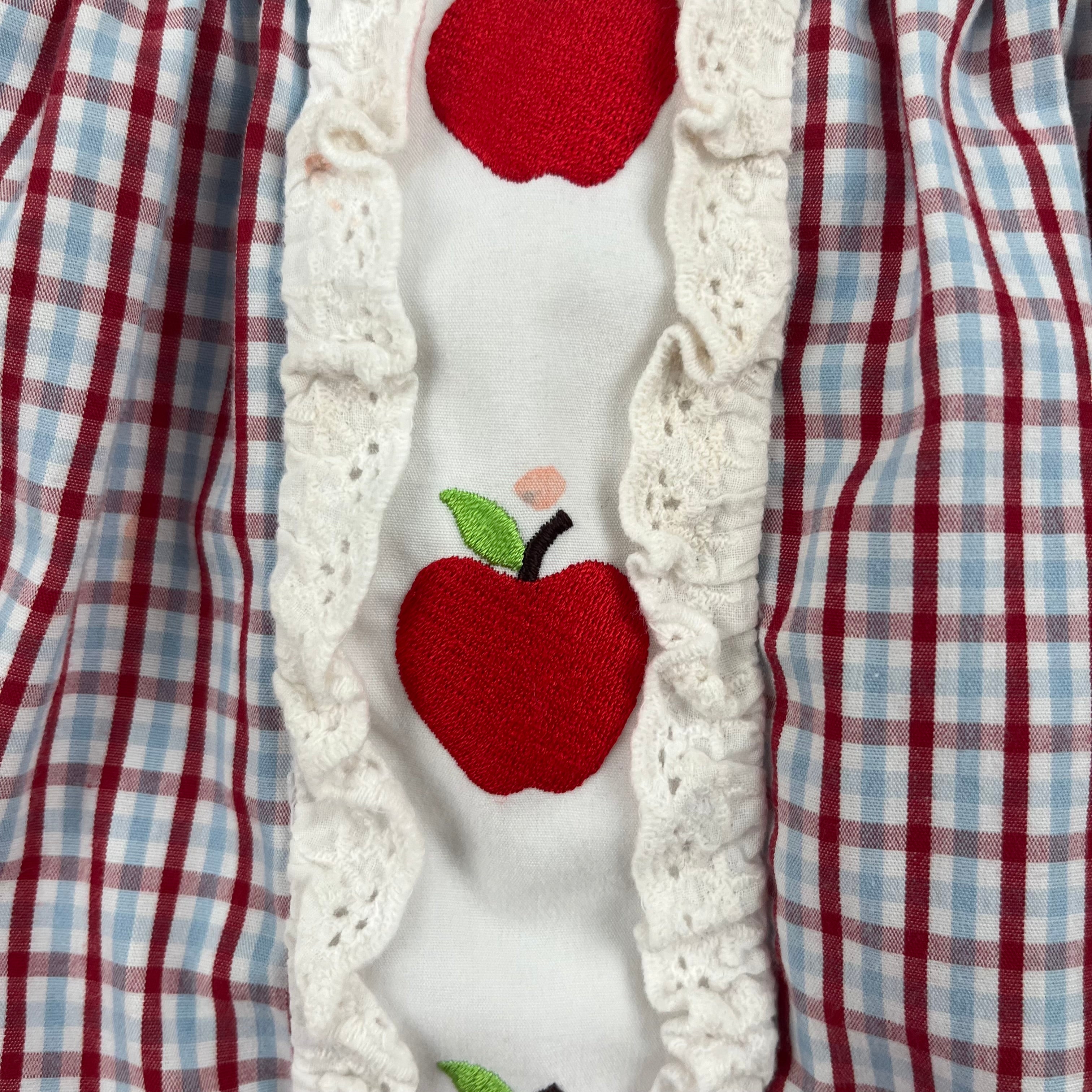 Y2K Apple Gingham Dress 18M