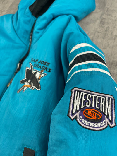 Vintage Pro Player San Jose Sharks Puffer Youth Large