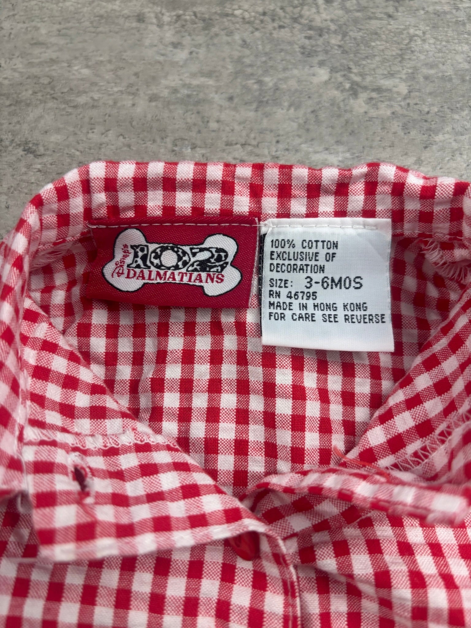 Vintage 102 Dalmatians Gingham Set 6-9 Months