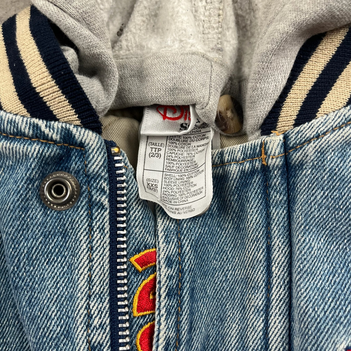 Vintage Disney Denim Jacket 3/4T