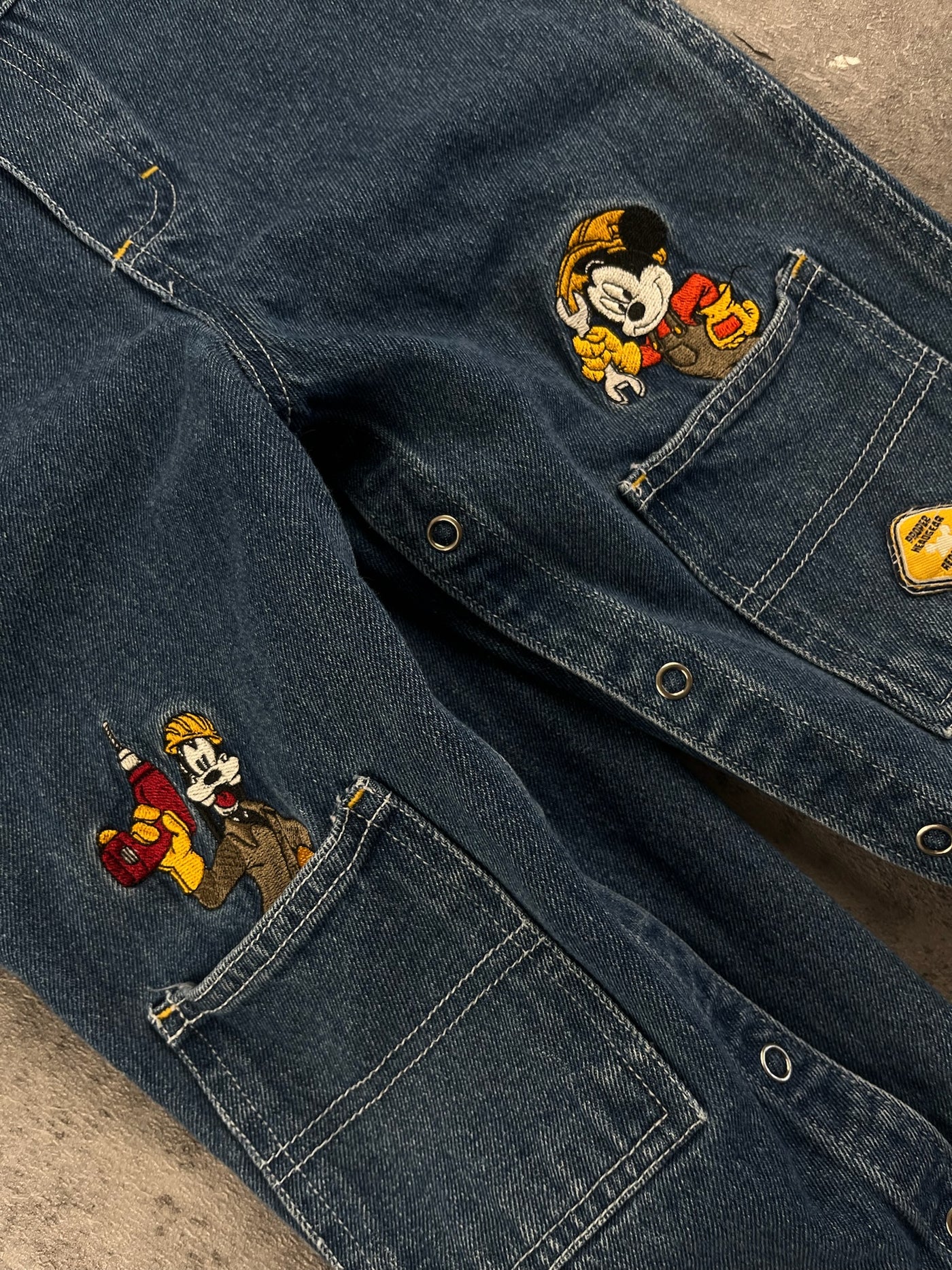 Y2K Mickey & Goofy Overalls 24 Months