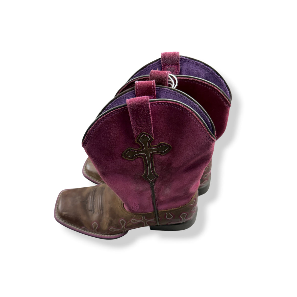 Y2K Western Cross Embroidered Boots 2Y