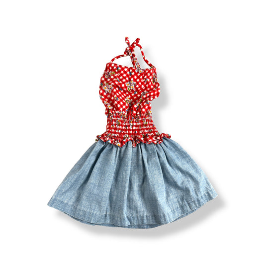 Vintage 70's Floral Halter Dress18-24 Months