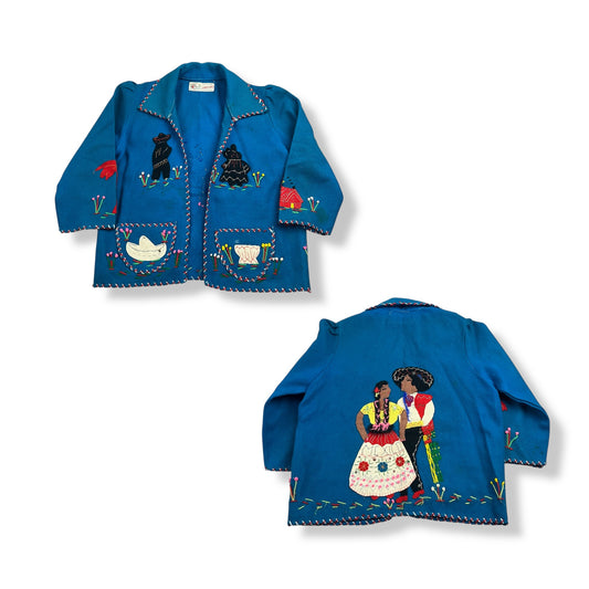 Vintage 50's Mexican Wool Open Jacket 4/5T