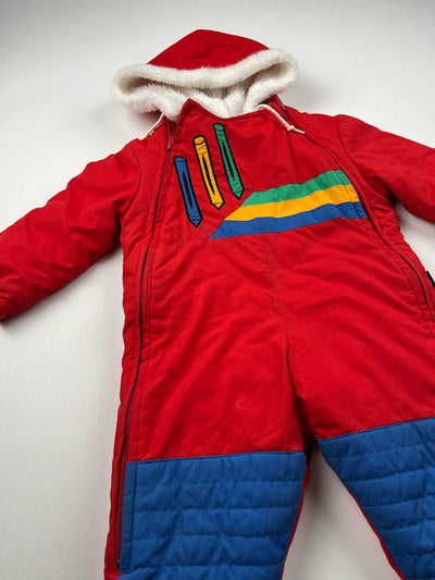 Vintage Crayon Snowsuit 18 Months