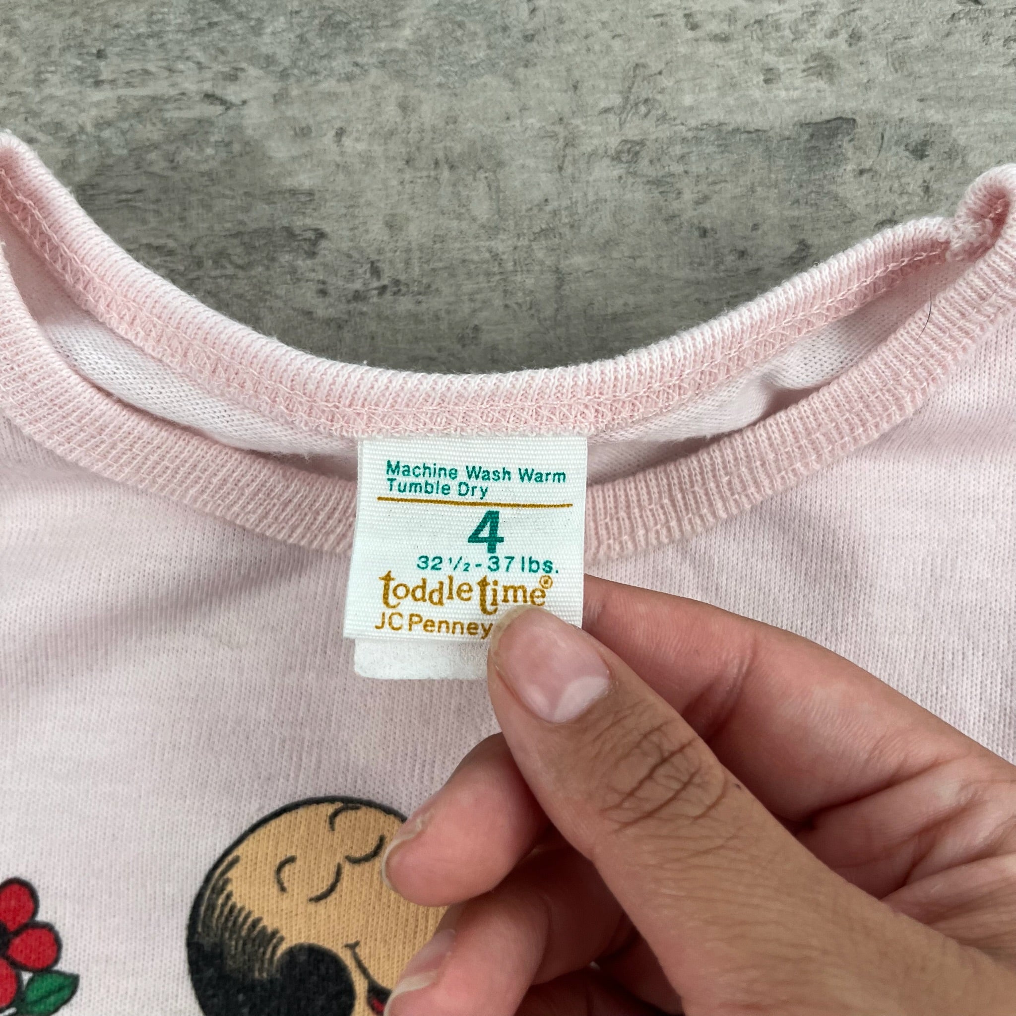 Vintage 70's Olive Popeye Shirt 18-24 Mo