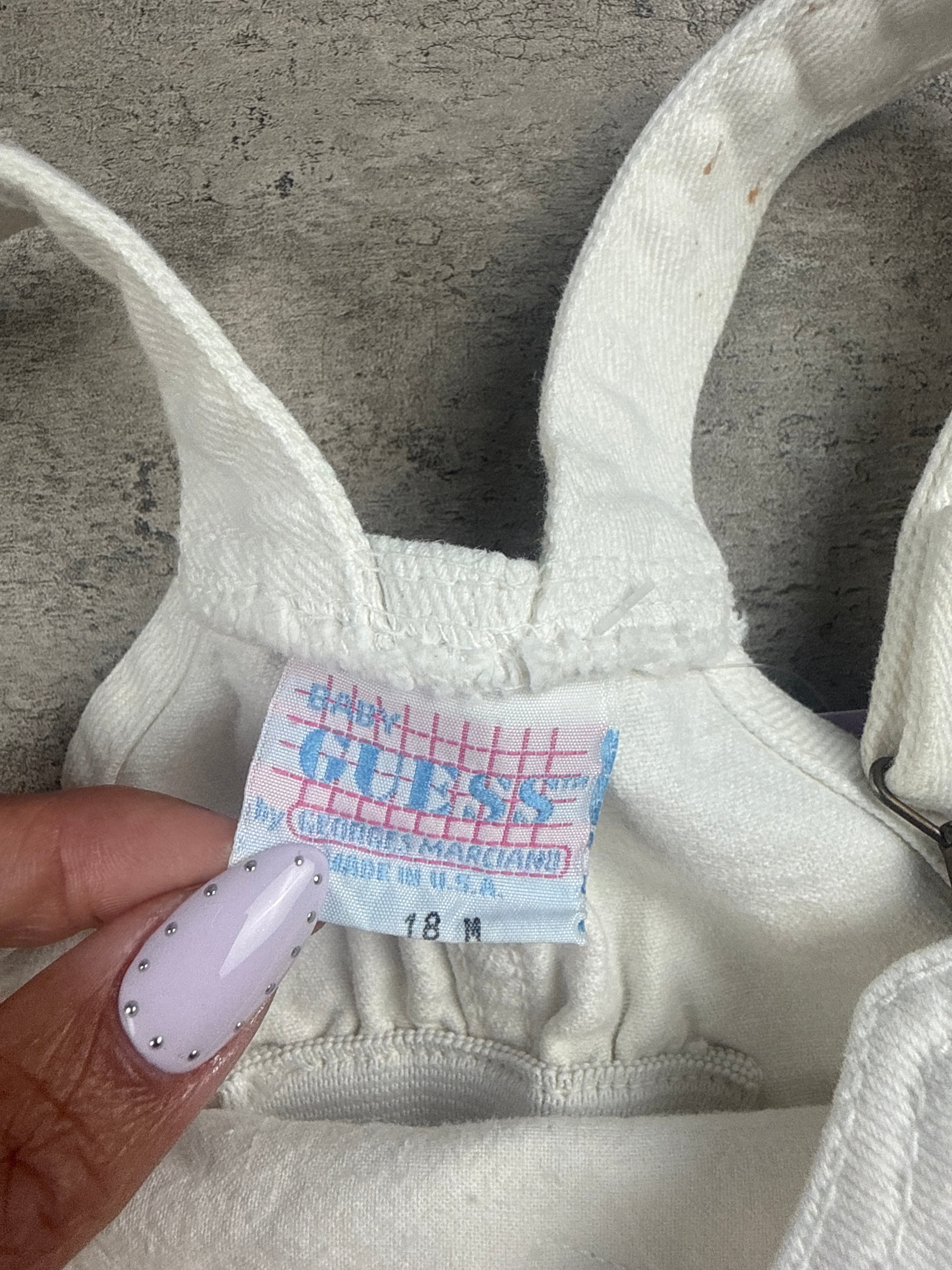 Vintage Guess Shortalls 12-18 Months