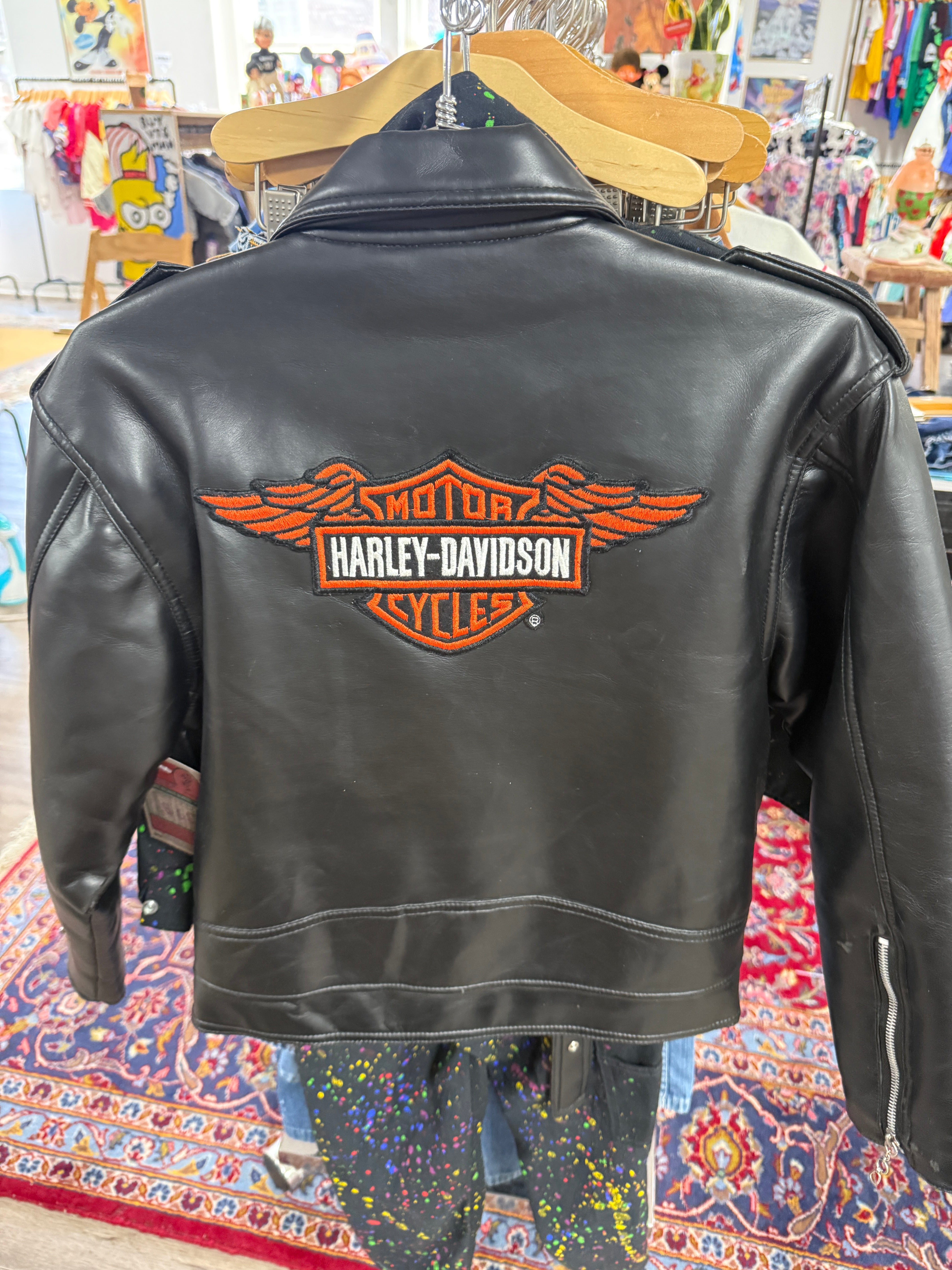 Vtg Harley Davidson Jacket Youth L