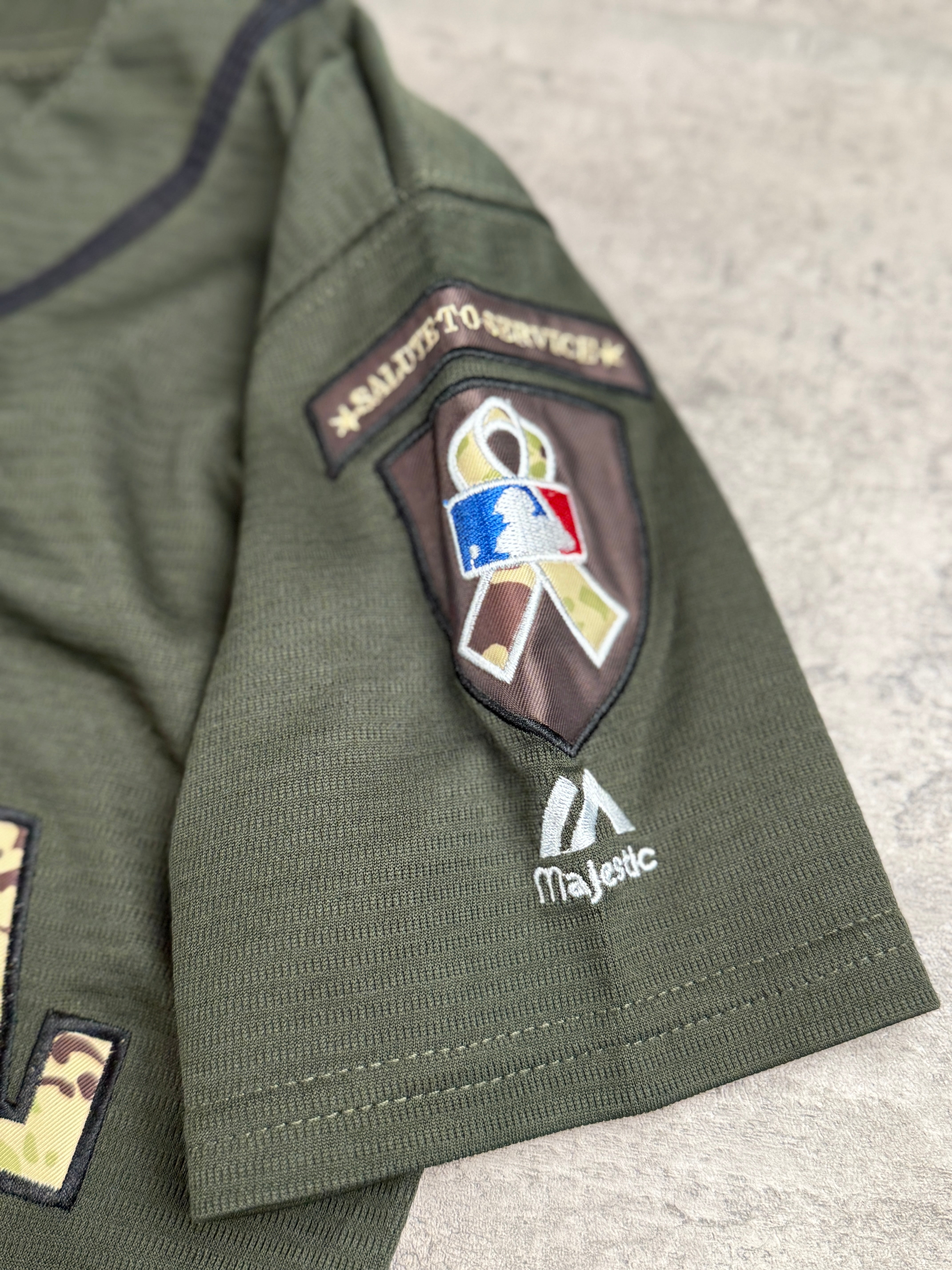 Los Angeles Dodgers Kyle Seager Salute To Service Stitched Jersey Youth Small