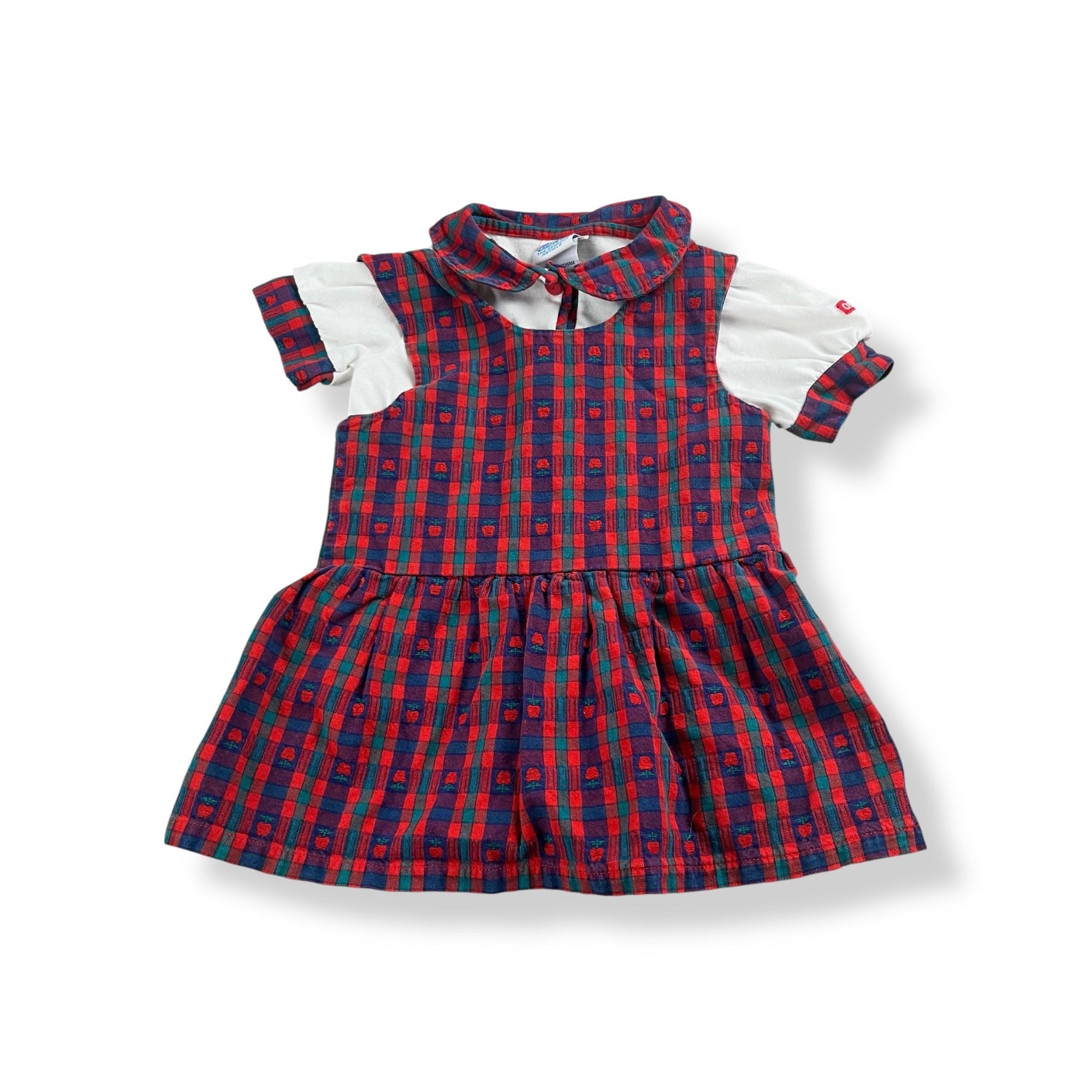 Vintage OshKosh Plaid Dress 12 Months