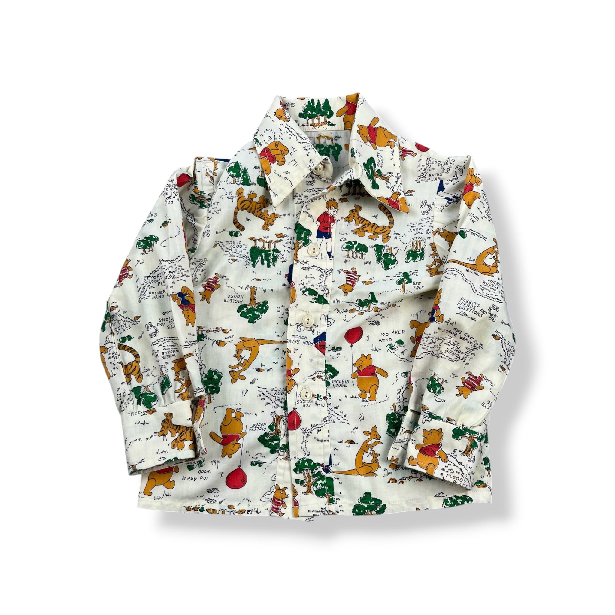 Vintage 70's Pooh Button Up 2T