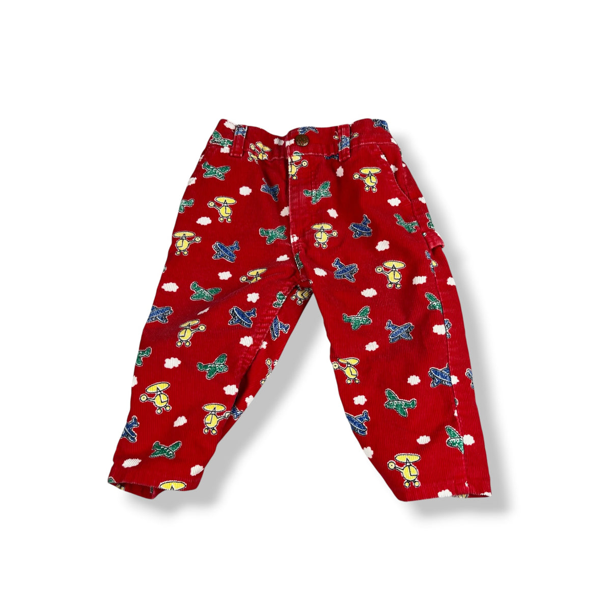 Vintage OshKosh Airplane Pants 12-18 Mo