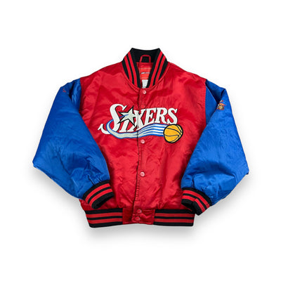 Vintage Sixers Jacket Youth Large