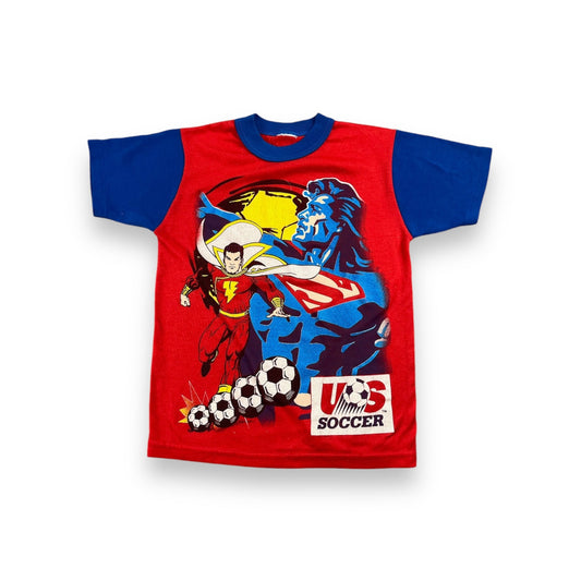 Vintage Superman & Flash Soccer Ringer 4/5T