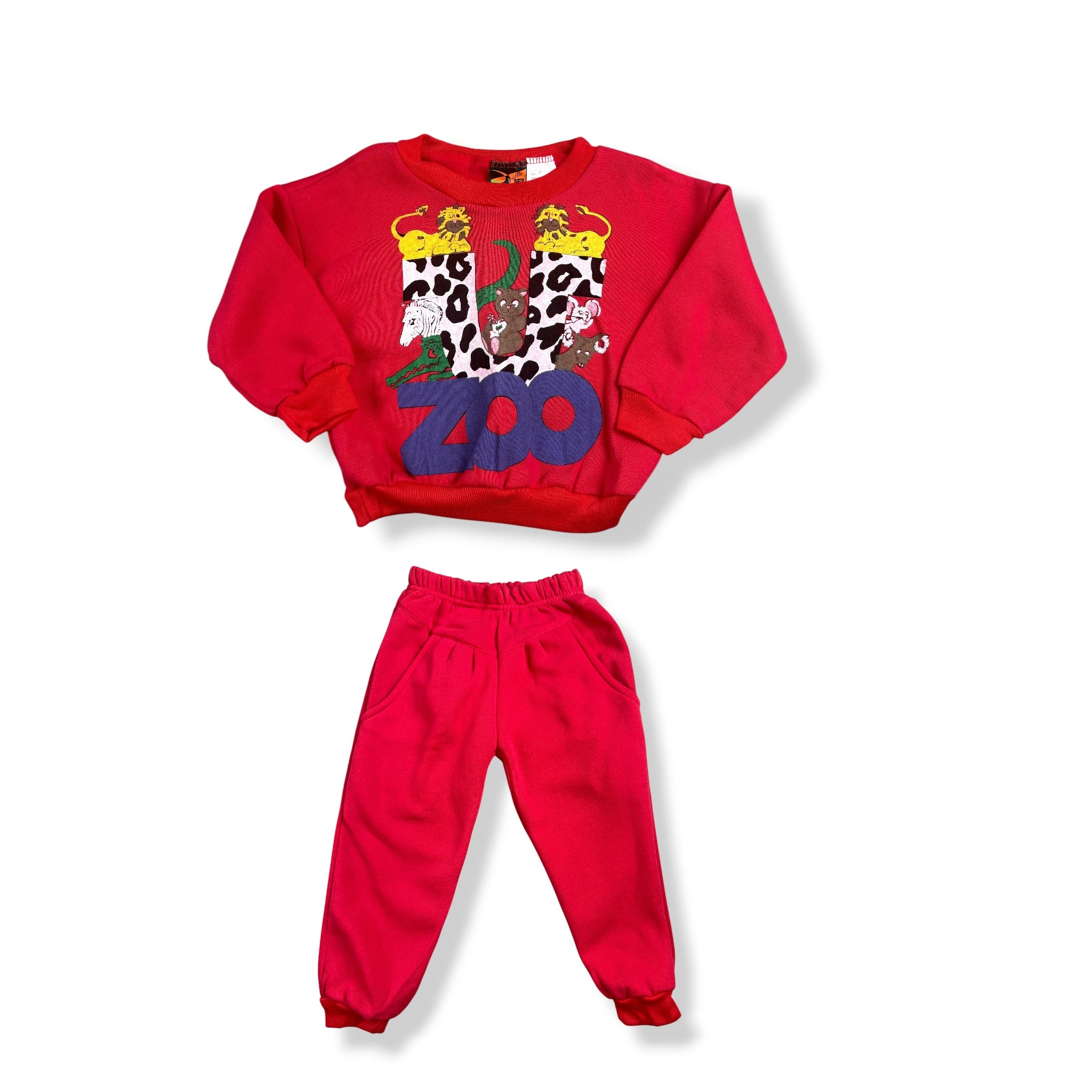 Vintage Zoo Animal Sweat Set 2T