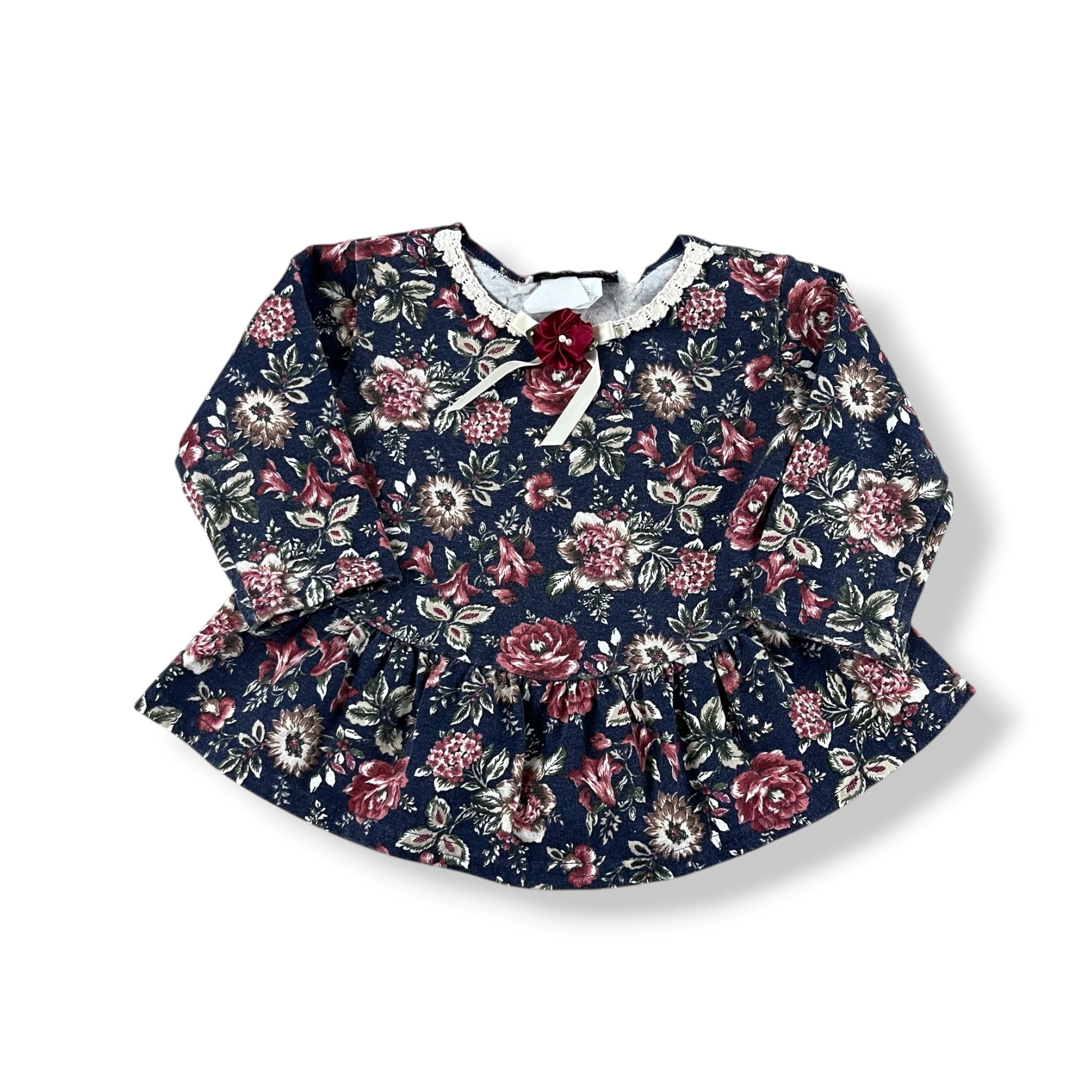 Vintage Floral Pelpum Top 2T