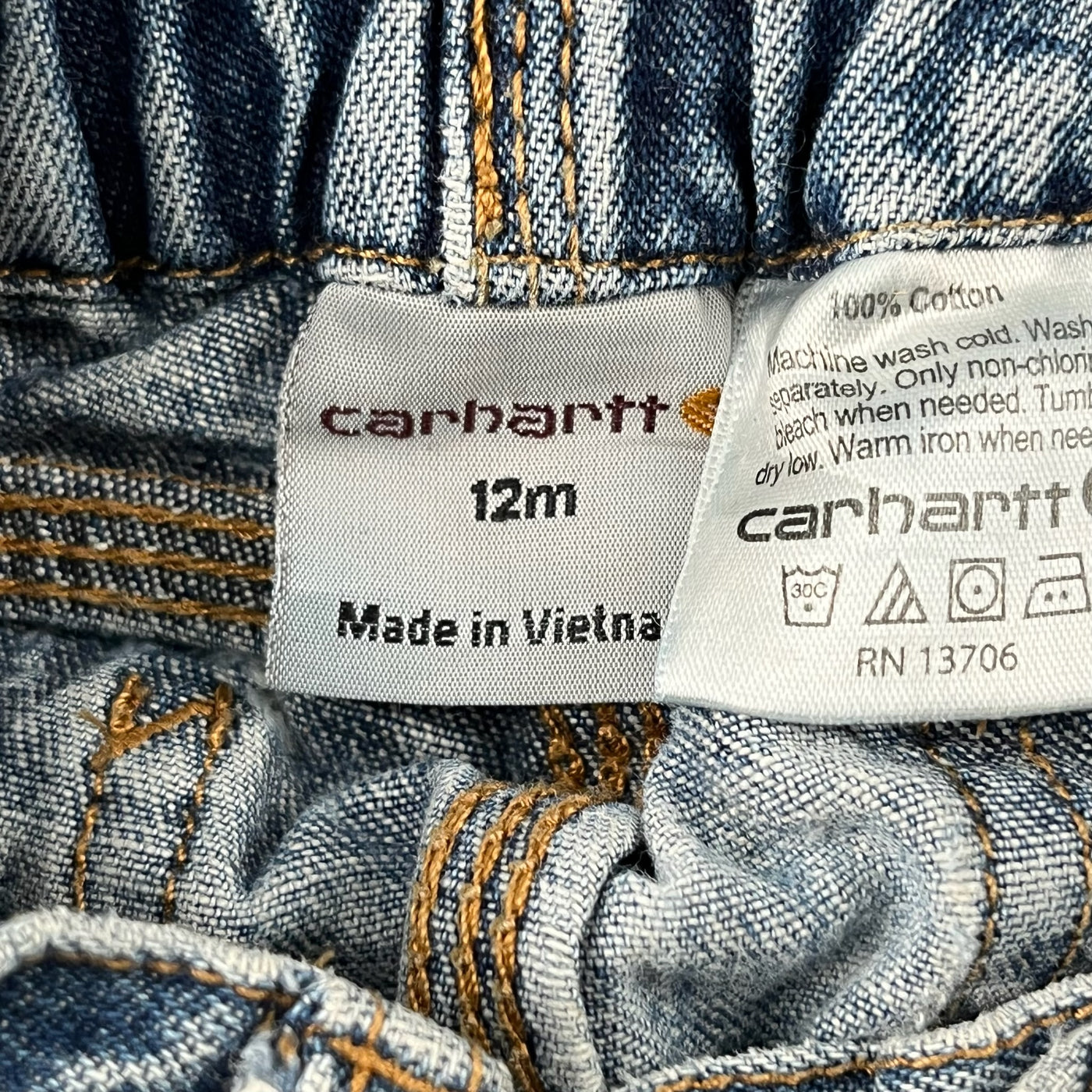 Vintage Carhartt Denim Jeans 12 Months