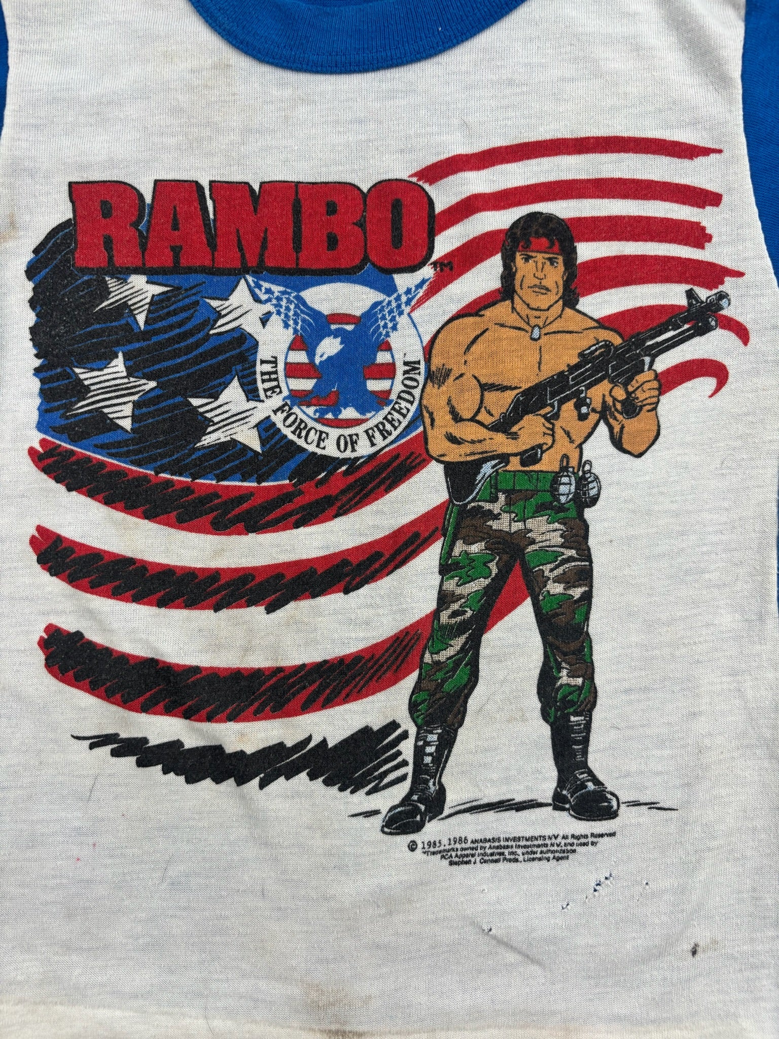 Vintage Rambo 3/4T Longsleeve PJ Top