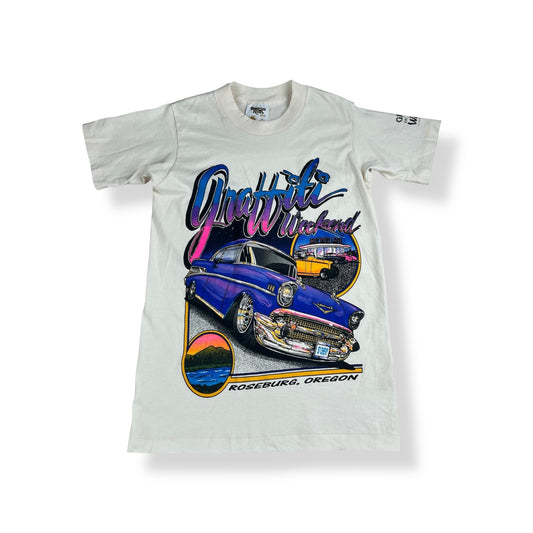 Vintage Oregon Car T-Shirt Youth Large