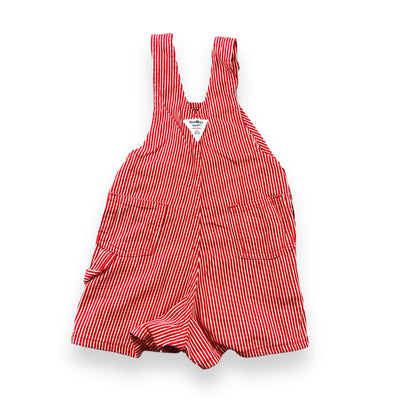 Vintage OshKosh Hickory Striped Shortalls 3/4T