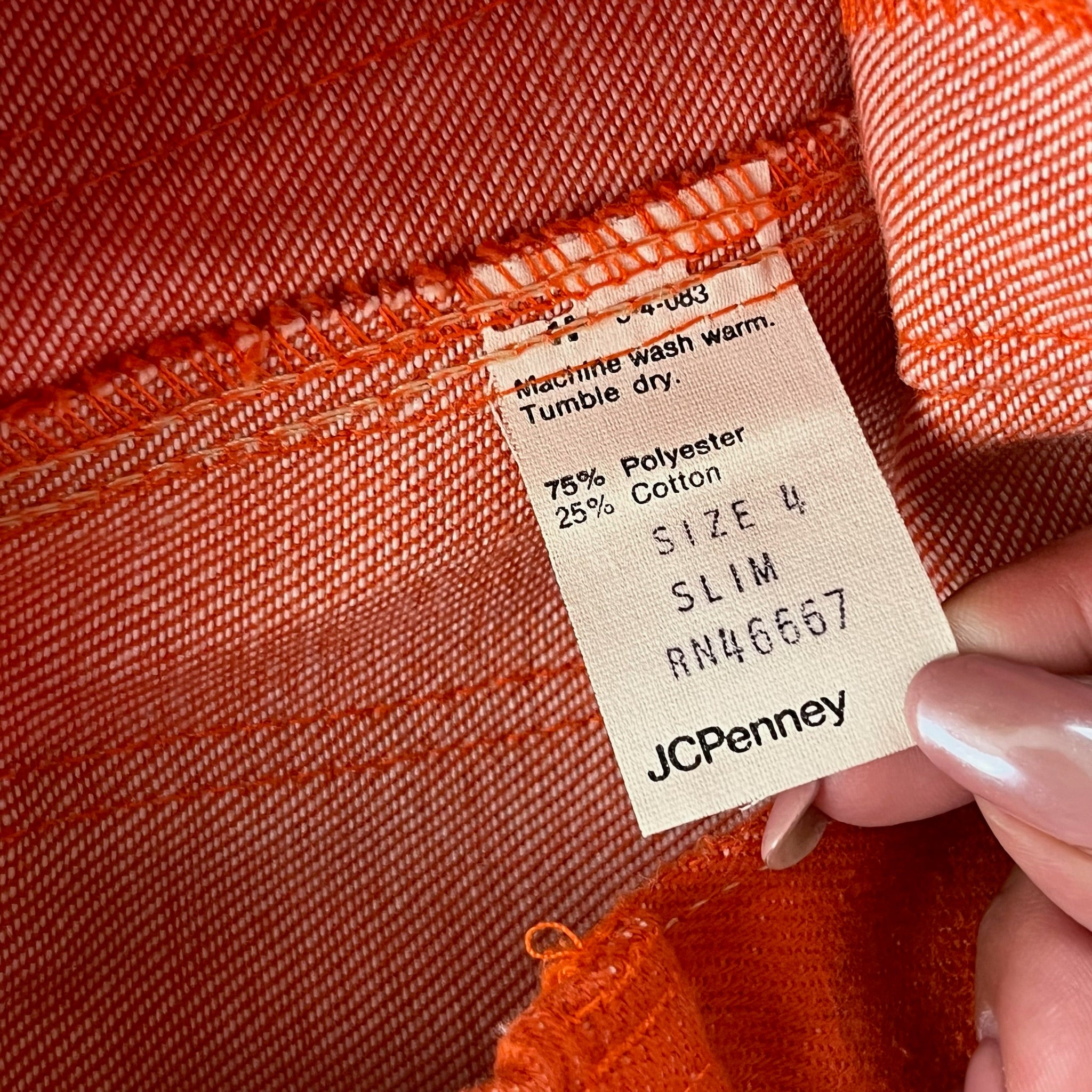 Vintage Orange Denim Pants 4T