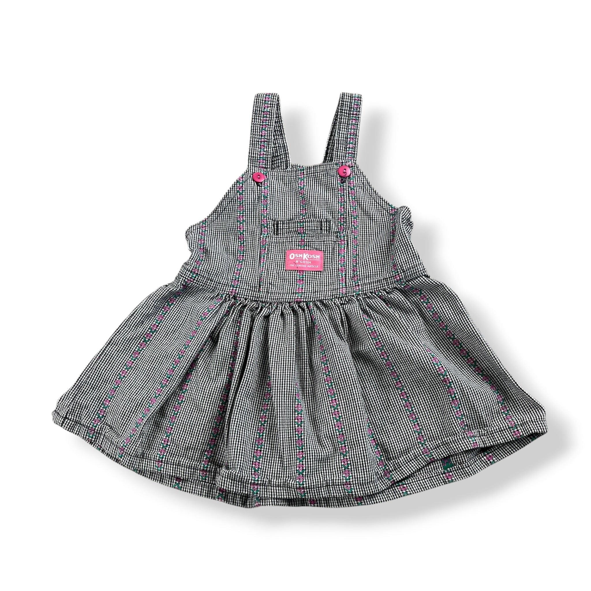 Vintage OshKosh Floral Houndstooth Carousel Dress 3T – Eyespeak