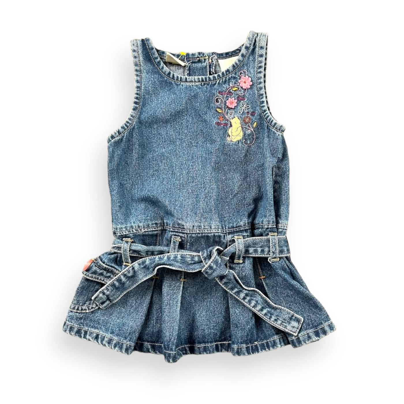 Vintage Classic Winnie The Pooh Denim Dress 2T