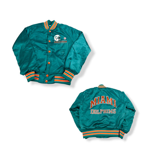 Vintage Miami Dolphins Satin Chalkline Jacket 7/8