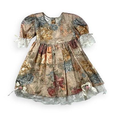 Vintage Flower and Lace Dress 3T