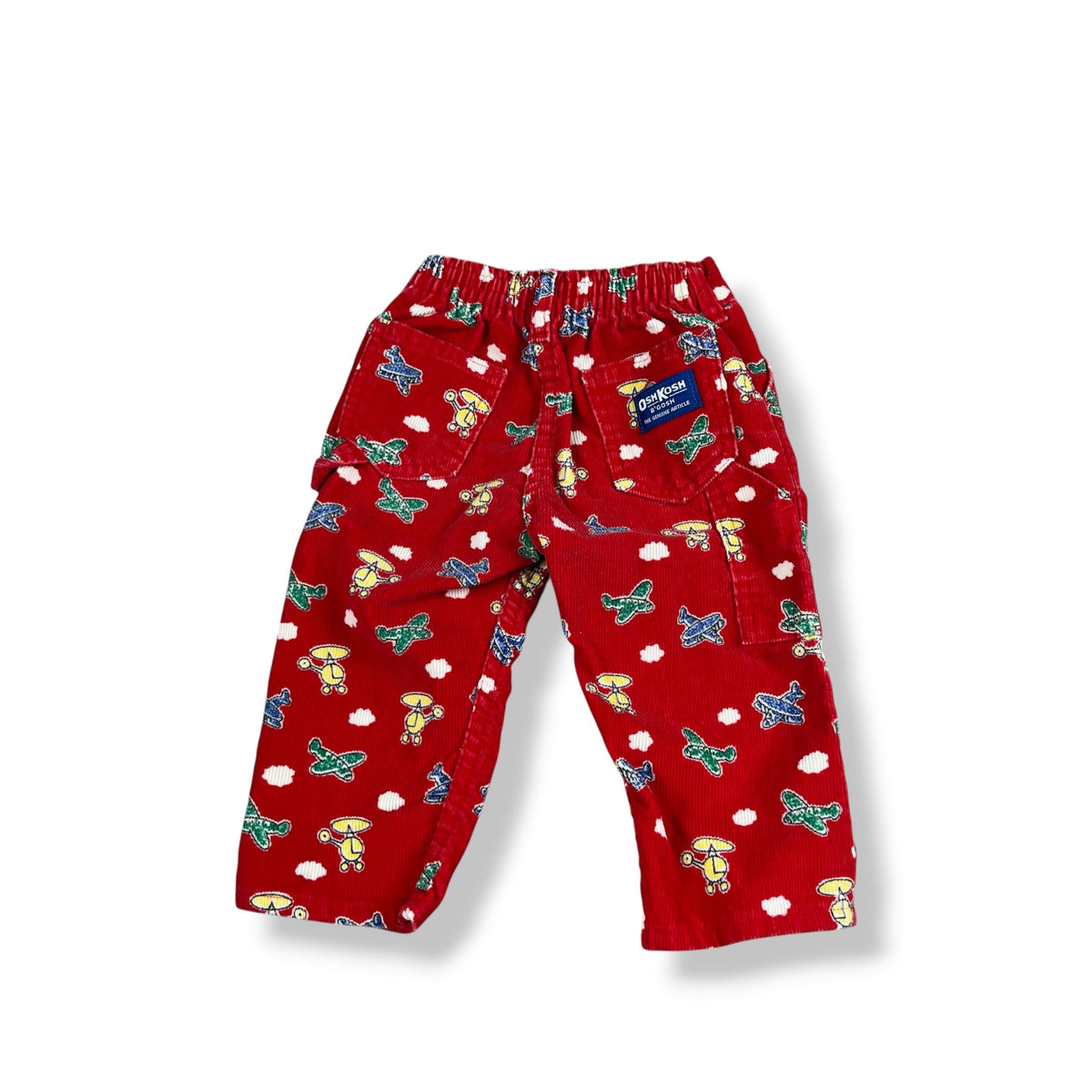 Vintage OshKosh Airplane Pants 12-18 Mo