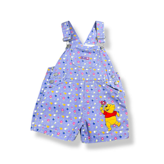 Vintage Winnie The Pooh Floral Shortalls 3/4T