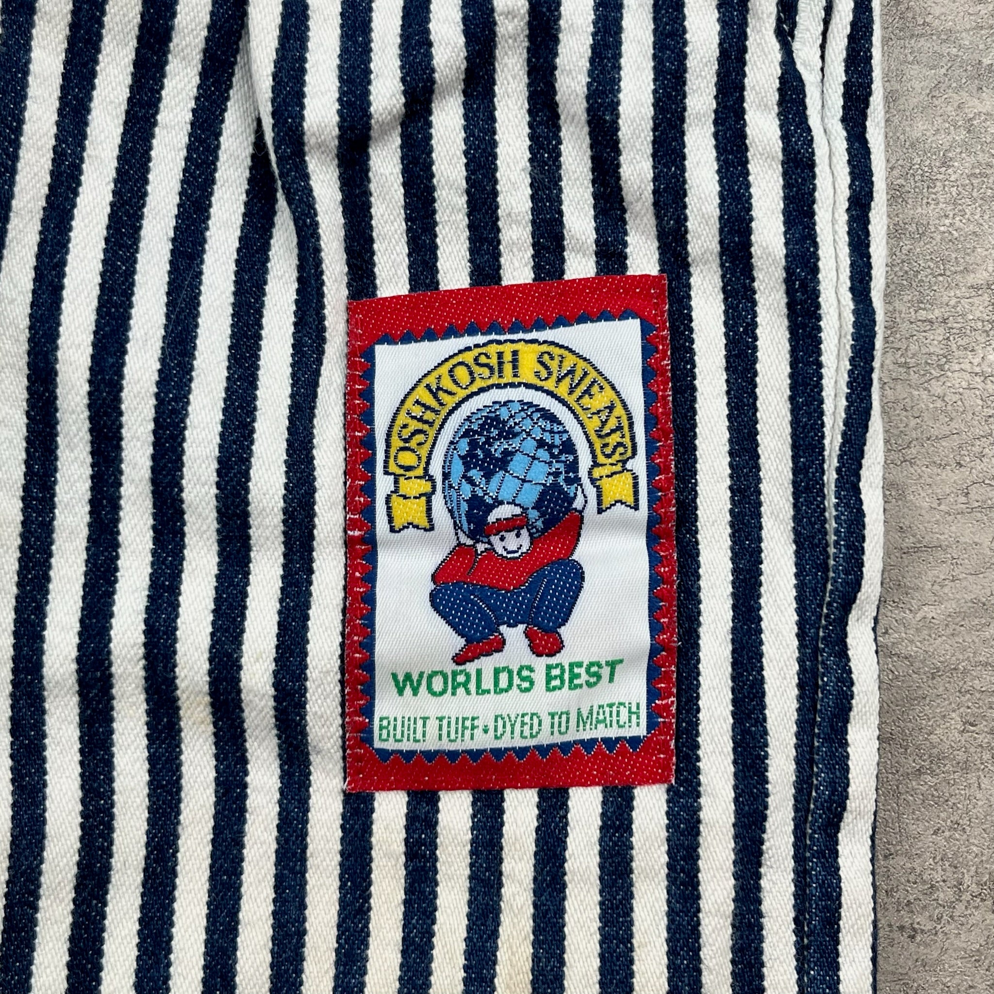 Vintage OshKosh Striped Jeans 12-18 Mo