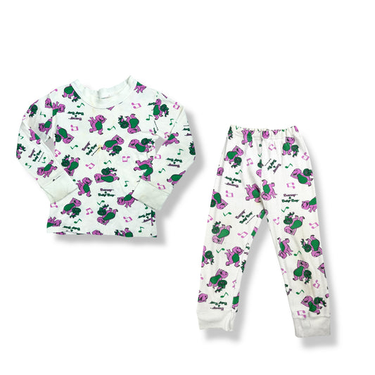 Vintage Barney The Dinosaur Pajama Set 3T